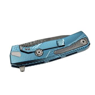 Lionsteel Coltello di lusso con manico in titanio massiccio ROK DD BL