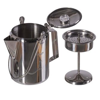 Teiera Mil-tec in acciaio inox con percolatore, 1,3 L