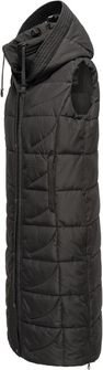 Navahoo BREZELCHEN Gilet lungo da donna, nero