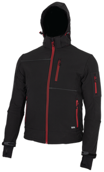 BENNON giacca softshell RUFUS nero/rosso