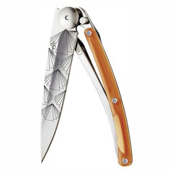 Deejo chiusura coltello tatuaggio arancione Symmetry&amp;quot