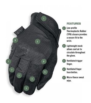 Guanti tattici neri Mechanix Vent Specialty