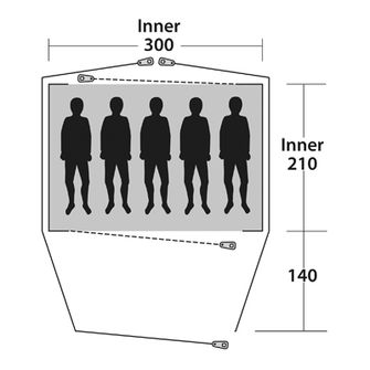 Outwell Zelt Cloud per 5 persone