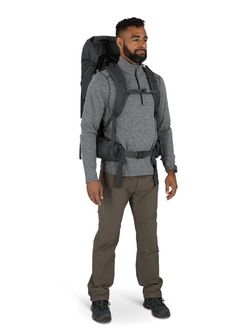 Zaino da trekking OSPREY ROOK 50,  dark charcoal/silver lining