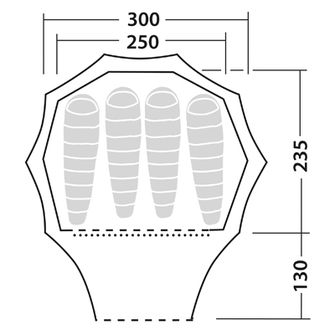 Tenda Robens Cono Verde per 4 persone