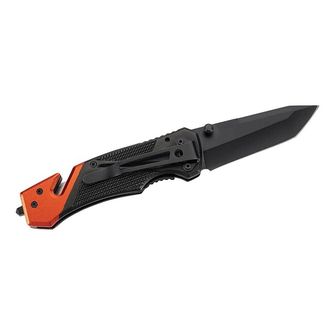 Coltello di salvataggio Herbertz 8 cm, nero-arancio, alluminio