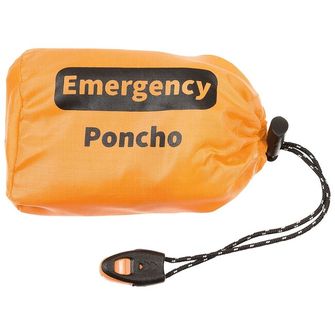 FoxOutdoor Poncho di emergenza, arancione, rivestito in alluminio su un lato