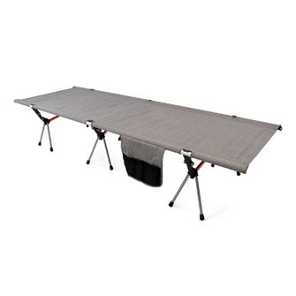 BasicNature Lettino da campeggio rialzato 190 cm, grigio