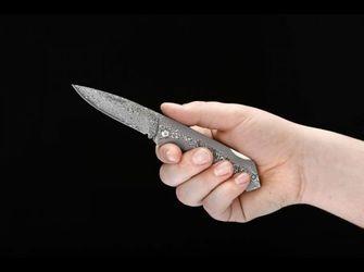 Böker Plus Damascus Dominator coltello tascabile 8,4 cm, damasco