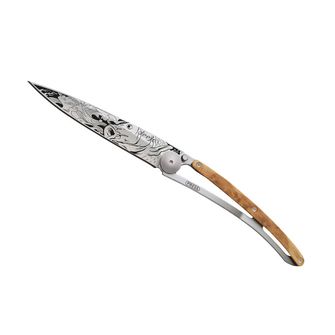 Coltello di chiusura Deejo Tattoo legno Carp