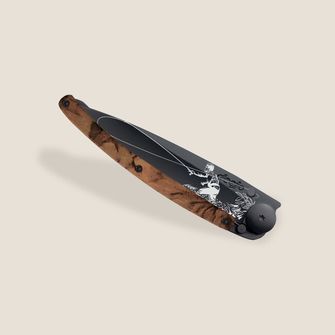 Deejo coltello di chiusura Tattoo Serration marrone camo Pesca a mosca