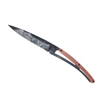 Coltello di chiusura Deejo Tattoo Legno di corallo nero Phoenix