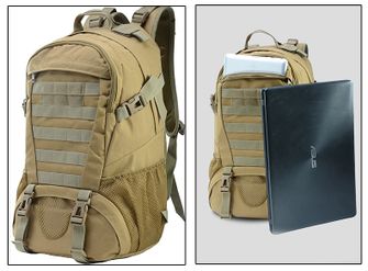 DRAGOWA TACTICAL Zaino tattico Bravo 27 L, nero-camo