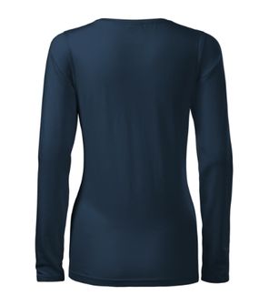 Maglietta Malfini Slim a maniche lunghe da donna, blu scuro