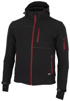 BENNON giacca softshell RUFUS nero/rosso