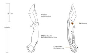 Coltello Ruike P881, nero