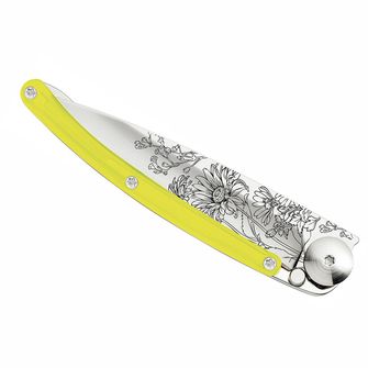 Deejo chiusura coltello tatuaggio giallo Blossom&amp;quot