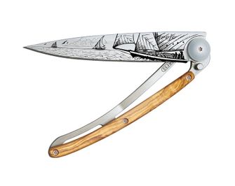 Coltello di chiusura Deejo Tattoo legno Vela