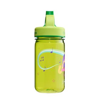 Nalgene Borraccia per bambini Grip-n-Gulp Sustain 0,35 l con coperchio verde, leone musicale