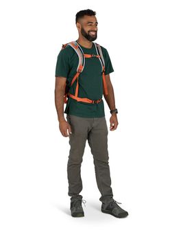 Zaino da trekking OSPREY HIKELITE 18,  koi orange/blue venture