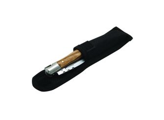 Laguiole DUB042 coltello tascabile con cavatappi, lama 12cm, acciaio 420, manico legno zebrawood
