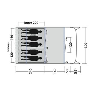 Outwell Tenda Sunhill 5 Air per 5 persone