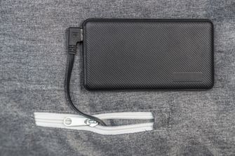 Grüezi-Bag Feater Fodera per sacco a pelo riscaldata con interfaccia USB grigio