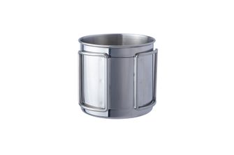 BasicNature Space Safer Mini Tazza in acciaio inox 0,35 l manico pieghevole