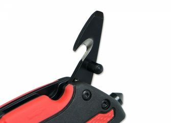 Böker Plus Savior 1 coltello da soccorso 8,4 cm, nero-rosso, plastica, gomma, fodero in nylon