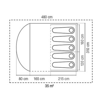 Tenda Coleman Rocky Mountain Plus BlackOut per 5 persone