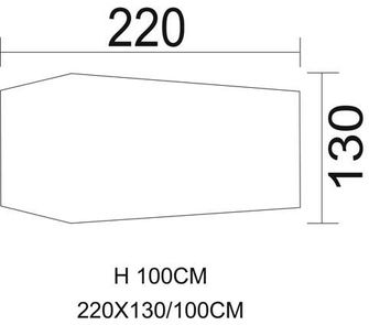 MFH Tenda a tunnel Hochstein per 2 persone, BW mimetico 220 x 130 x 100 cm