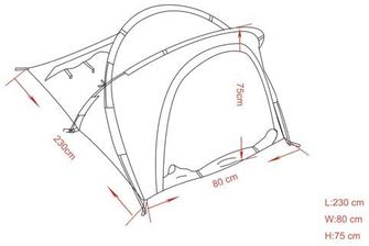 MFH Tenda &quot;Osser&quot; per 1 persona, BW mimetico 230 x 80 x 75 cm