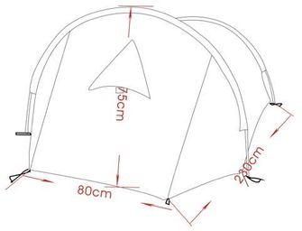 MFH Tenda &quot;Arber&quot; per 1 persona, BW mimetico 230 x 80 x 75 cm