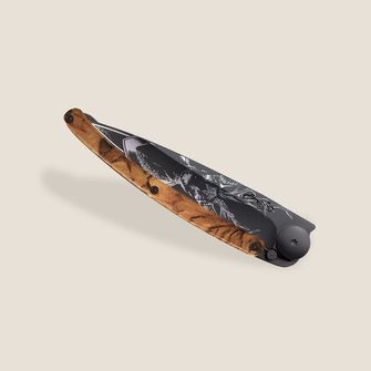 Coltello di chiusura Deejo Tattoo nero marrone mimetico Cervo