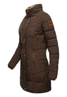 Marikoo LIEBLINGS JACKE Giacca invernale da donna con cappuccio, marrone scuro