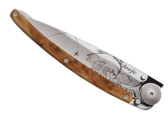 Deejo chiusura coltello Seghettatura legno titanio Trota