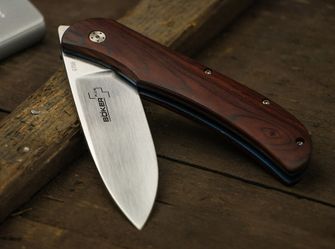 Böker Plus Exskelibur I Cocobolo coltello tascabile 8,9 cm, legno di cocobolo, titanio