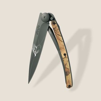 Coltello da chiusura Deejo Tattoo nero marrone mimetico Argento Wilkinson