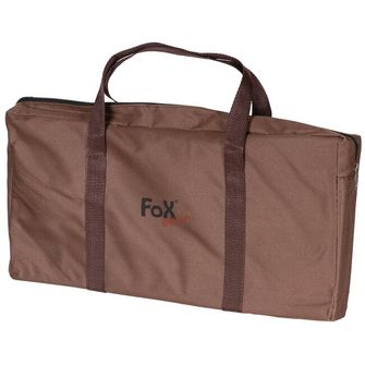 FoxOutdoor fornello, con griglia, pieghevole, grande, acciaio inossidabile