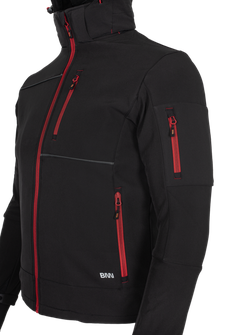 BENNON giacca softshell RUFUS nero/rosso