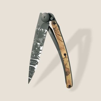 Deejo coltello di chiusura Tattoo nero marrone camo Huntig Day