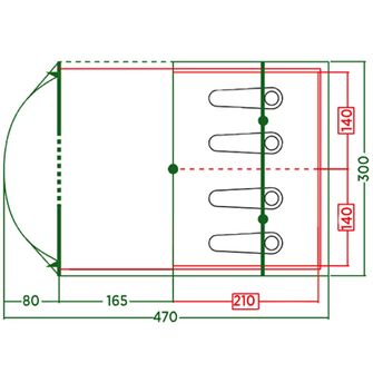 Tenda Coleman Meadowood per 4 persone