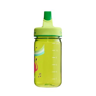 Nalgene Borraccia per bambini Grip-n-Gulp Sustain 0,35 l con coperchio verde, leone musicale