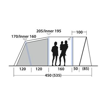 Outwell Tenda Sunhill 5 Air per 5 persone