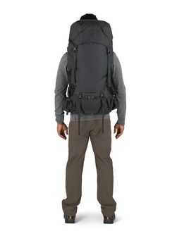 Zaino da trekking OSPREY ROOK 50,  dark charcoal/silver lining