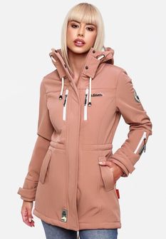 Marikoo Giacca invernale softshell da donna con cappuccio Zimtzicke, terracotta