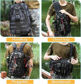 DRAGOWA TACTICAL Zaino a tracolla singola Charlie 20 L, kaki