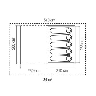 Tenda Coleman Waterfall DeLuxe per 5 persone