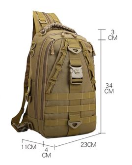 DRAGOWA TACTICAL Zaino a tracolla singola Charlie 20 L, kaki