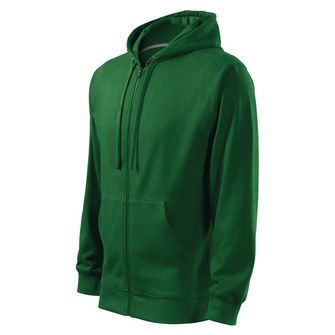 Malfini Felpa con zip Trendy da uomo, verde, 300g/m2